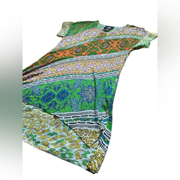 Roberto Cavalli Class Multicoloured Viscosa Knit T-Shirt Dress Size US 2 - Picture 3 of 11